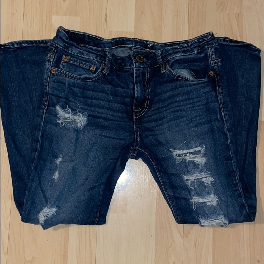 Dark ripped American eagle jeans!